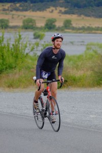 Karel Sabbe 140km fietsen tijdens de Coast to Coast wedstrijd Nieuw Zeeland
